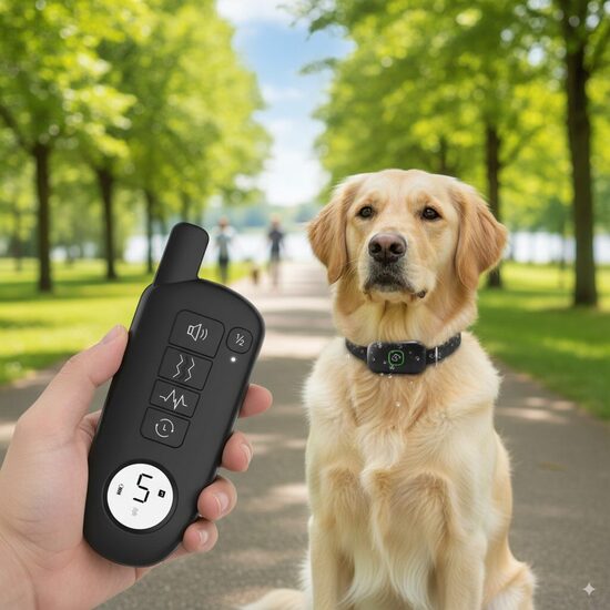 Ūdensizturīga Suņu Dresūras sistēma (800m, skaņa, vibro, elektroimpulss)