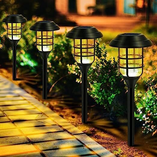 Dārza lāpas ar saules gaismas baterijām 3Gab (liesmas efekts)