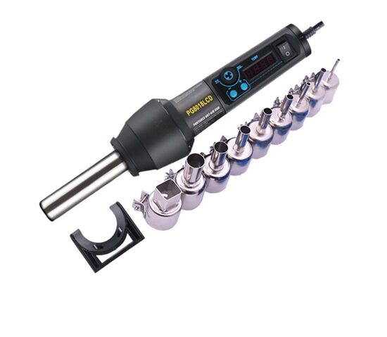 Karstā gaisa lodēšanas stenda komplekts ar dažāda izmēra uzgaļiem, 650w , 220 V, 480 ℃