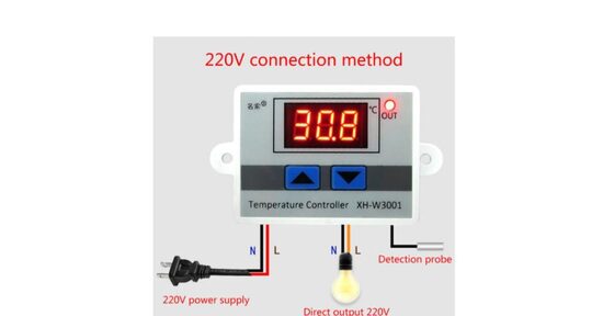 Digitālais termostats, 220v temperatūras kontrolēšanai, 1500w