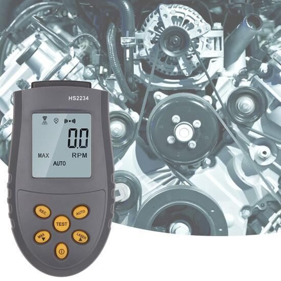Digitālais bezkontakta tahometrs (Diapazons: no 2,5 līdz 99 999 RPM)