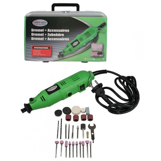 Elektriskā rokas frēze ar bagātīgu komplektāciju, HÖFFTECH