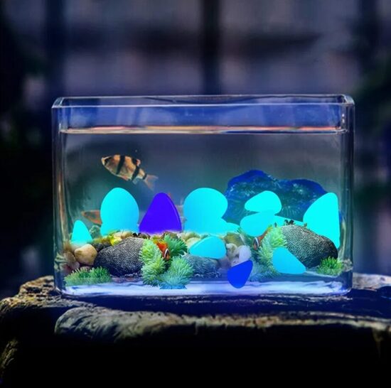 Tumsā spīdoši akmeņi 100gab (uzlādējas no gaismas)