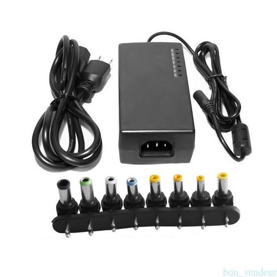 Universāls datora/laptopa, klēpjdatora lādētājs ar 8 dažādiem uzgaļiem, 12-24v, 96w