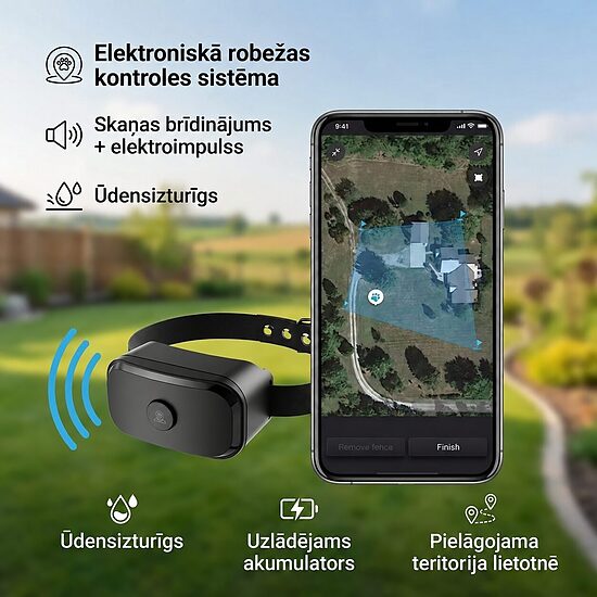 V.02 Smart GPS radiosēta sunim GF02 ar Linked Paw lietotni