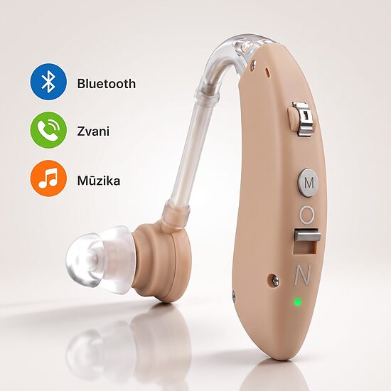 Dzirdes aparāts ar Bluetooth un HandsFree, skaņas pastiprinātājs