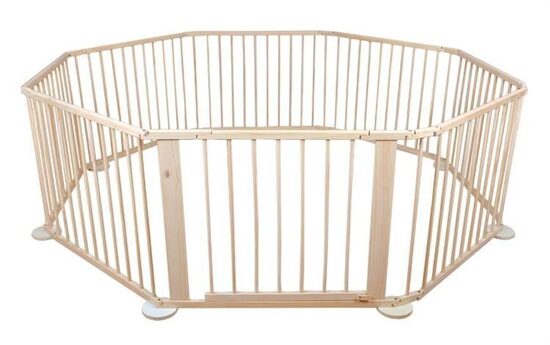 Bērnu drošības sētiņa, manēža no koka, ar 8 paneļiem, 7,2 m2