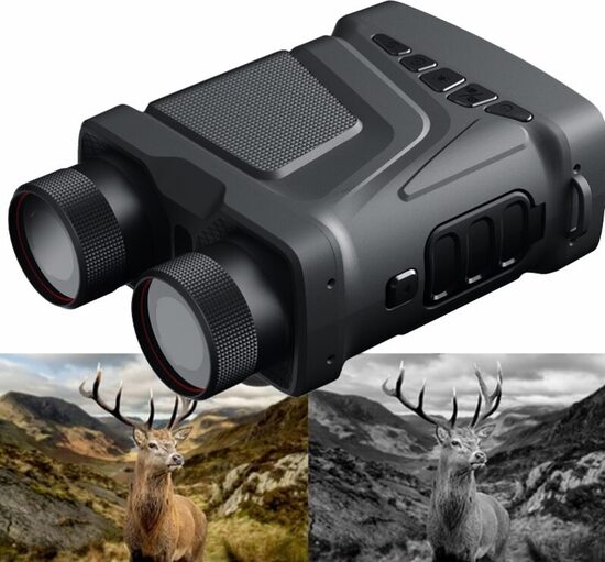 Nakts redzamības teleskops 1080P HD infrasarkanais 5x digitālais zoom, 300m nakts redzmība, video ieraksts