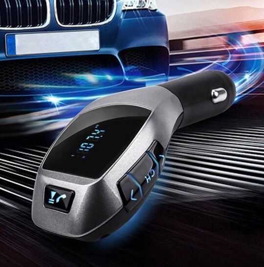 FM transmiteris - Bluetooth X5 USB LCD brīvroku sistēma