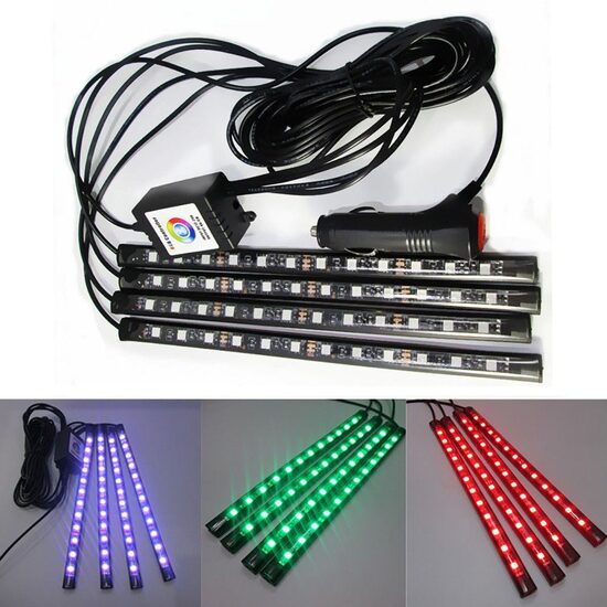 Auto tūninga ūdensizturīgs stilizācijas apgaismojums automašīnai - neona LED ar Bluetooth un aplikācijas kontroli