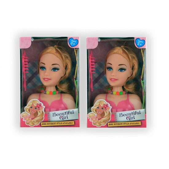 Manekena lelles galva ar aksesuāriem ''Beautiful Girl'', 20 x 13 x 8 cm
