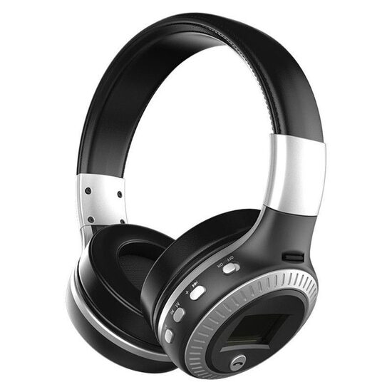 Bluetooth stereo austiņas ar LCD ekrānu, mikrofonu, FM radio, Micro SD