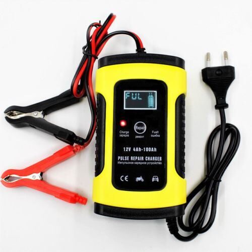 12V automašīnas/motocikla akumulatoru lādētājs, 6A, ar LCD ekrānu