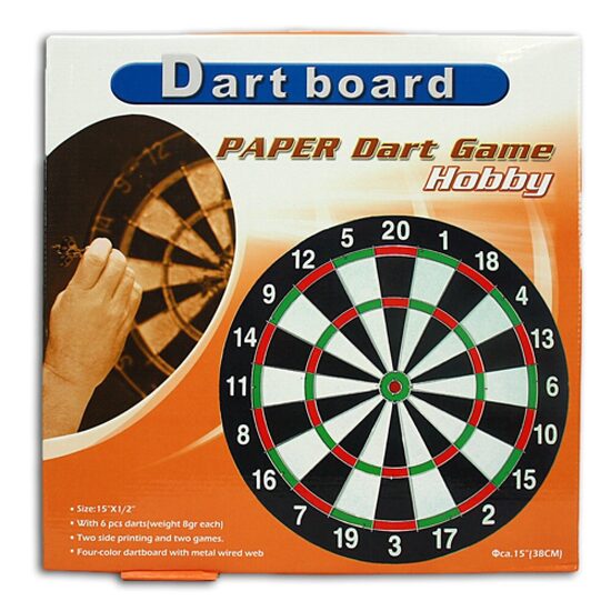 Šautriņas - spēle ''Dart'' ar 6 šautriņām, 38cm