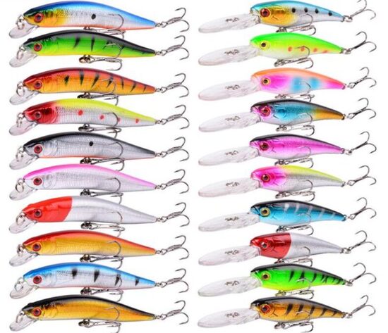 Vobleru komplekts 20gab (dažādu krāsu un izmēru vobleri)