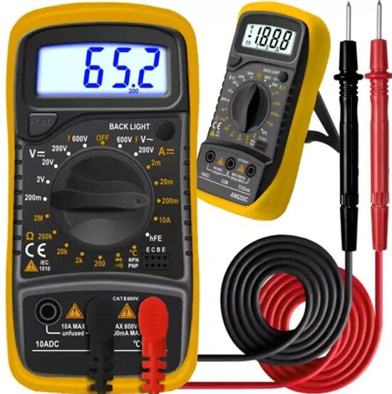 Voltmetrs, multimetrs (līdz 600V)
