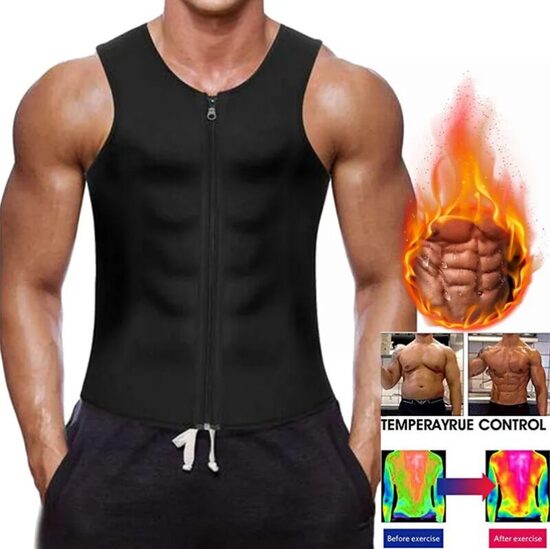 Tievēšanas/svīšanas Fitnesa veste no neoprēna, M izmērs