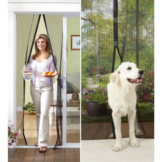 Magnētisks moskītu /insektu tīkls durvīm uz dārzu, 2.1 x 1 m