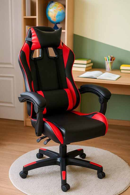 Ergonomisks mācību un spēļu krēsls skolēniem un studentiem ar regulējamu atzveltni