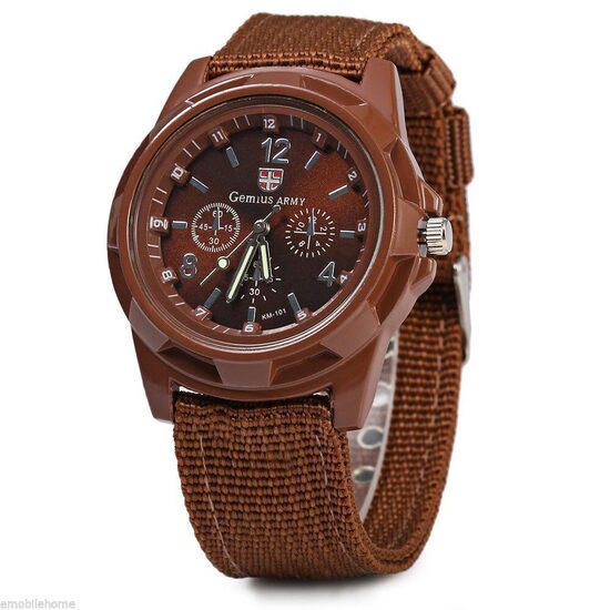 Vīriešu pulkstenis"Army" Brown