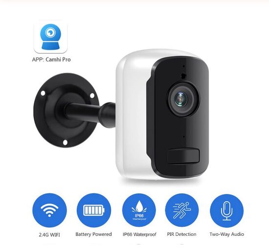 Bezvadu WiFi āra video novērošanas kamera ar akumulatoru MINI (5,5x9x6cm)