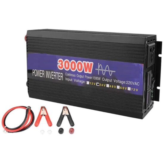 24v 220v 1500w (3000w peak) Tīrā sinosuīda inverters/sprieguma pārveidotājs