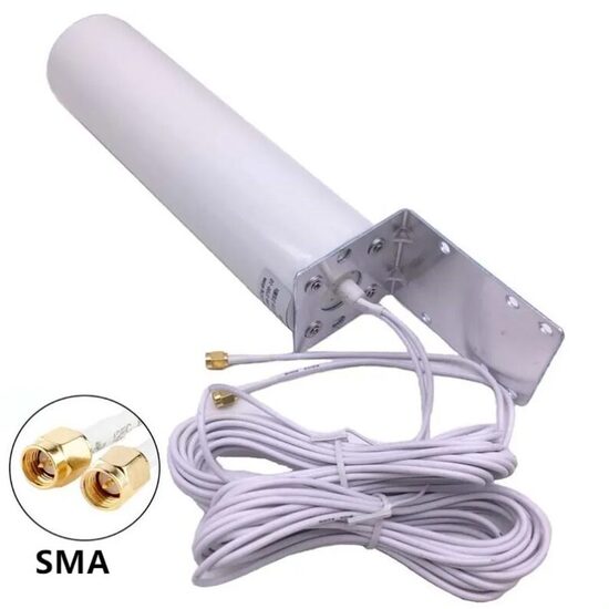 4G antena labākai signāla uztveršanai, slēdzama pie rūtera (5m, 4G LTE SMA 12dBi Omni)