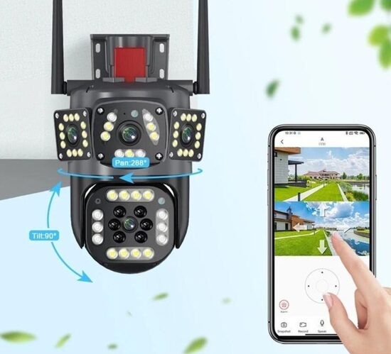 Wifi video novērošanas kamera ar signalizāciju, 12Mp XL