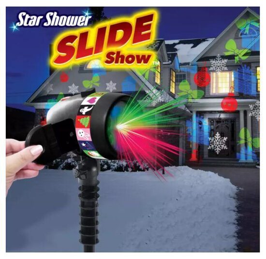 Lāzera Led projektors ar 12 slaidiem (ziemassvētki,sniegpārsliņas, ziema, helovīni, ballītes, utt)