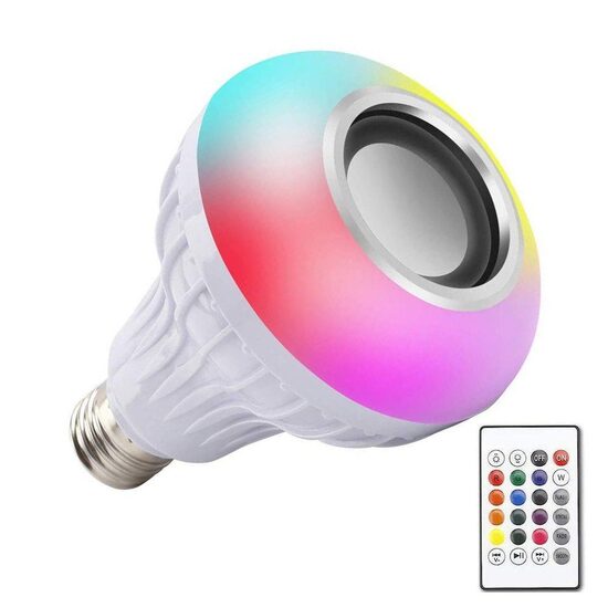 Led spuldze ar bluetooth mikrofonu un pulti