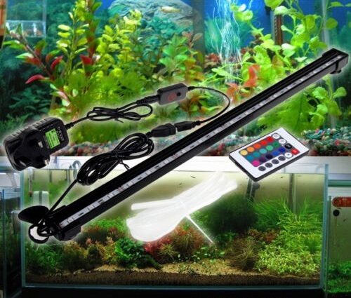 Zemūdens LED apgaismojums akvārijam ar pulti 47 cm RGB