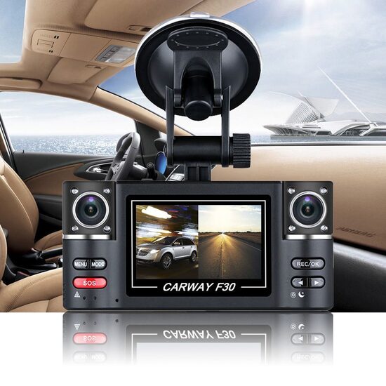 Auto video reģistrators - kamera ar nakts redzamību, 1080P full HD, 180 ° lenķis