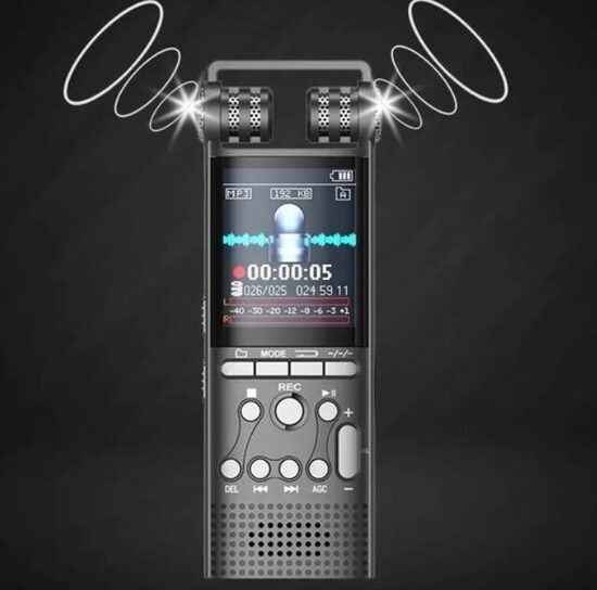 Diktofons Pro (40Gb, 48h ieraksts ar 1 uzlādi, balss aktivizācija, 2 mikrofoni, Mp3)