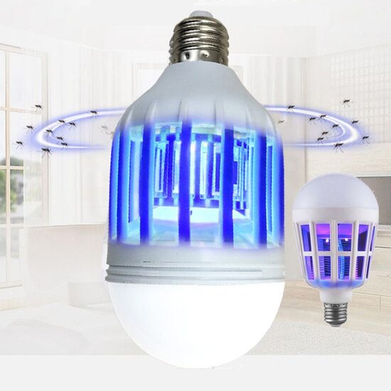 LED UV moskītu lampa, insektu, odu un mušu slepkava, 360 grādu leņķī