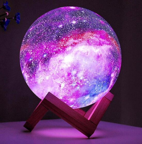 Nakts lampa 'kvēlojošs mēness', 3d mēness gaisma 15cm, lādējama