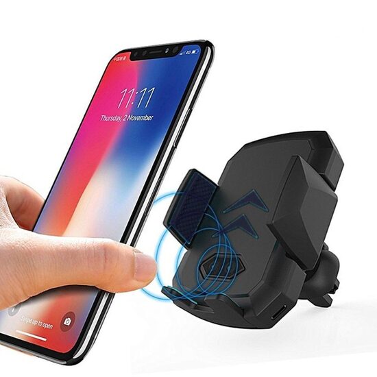 Telefona turētājs, bezvadu lādētājs, 2 vienā