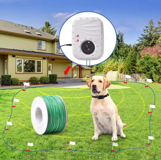 Radiosēta suņiem, uzlādējama, max 1000m vads