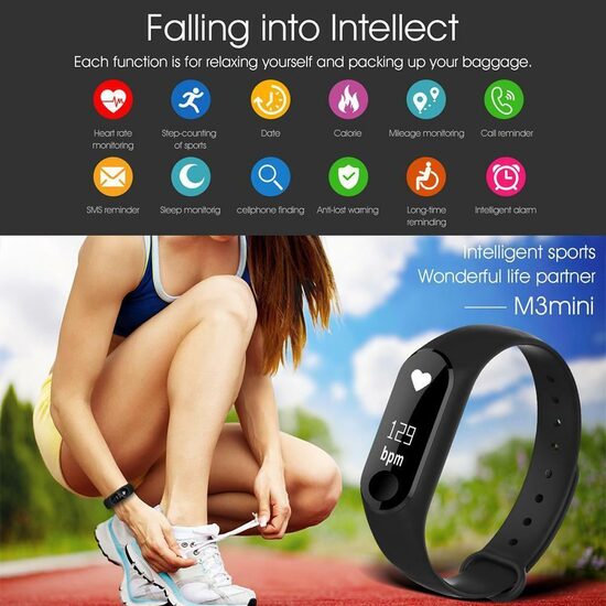 Soļu skaitītājs - pedometrs,asinsspiediena mērītājs, pulsometrs, ūdensizturīgs