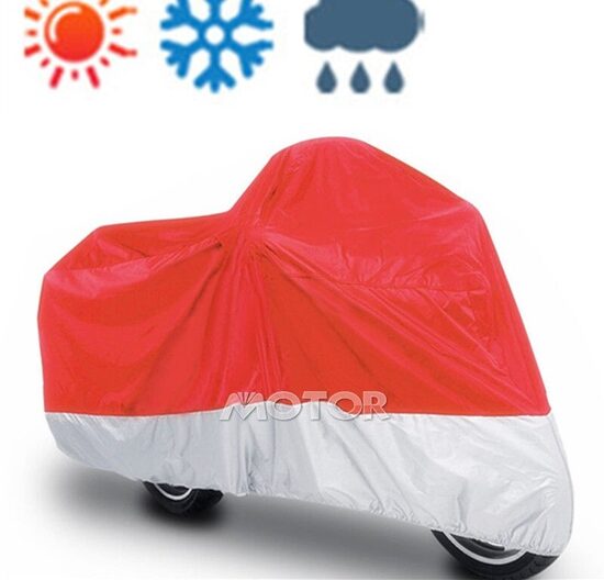 Motocikla pārvalks sarkans ar pelēku, XL