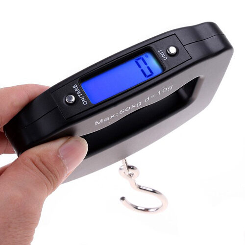 Elektroniskie svari, pārnēsājami, LCD displejs, 50 kg