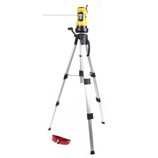 Lāzera līmeņrādis 360g, pašlīmeņojošais ar statīvu un čemodānu pārvadāšanai