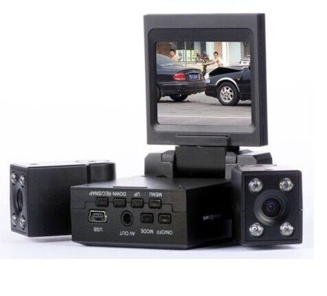 LCD video reģistrators ar 2 kamerām
