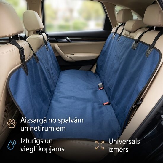 Automašīnas pārklājs mājdzīvnieku, suņu un kaķu pārvadāšanai