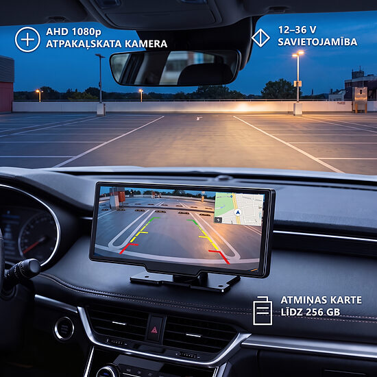 Auto multimediju centrs ar 10.26" IPS ekrānu, CarPlay, Android Auto un 4K priekšējo kameru