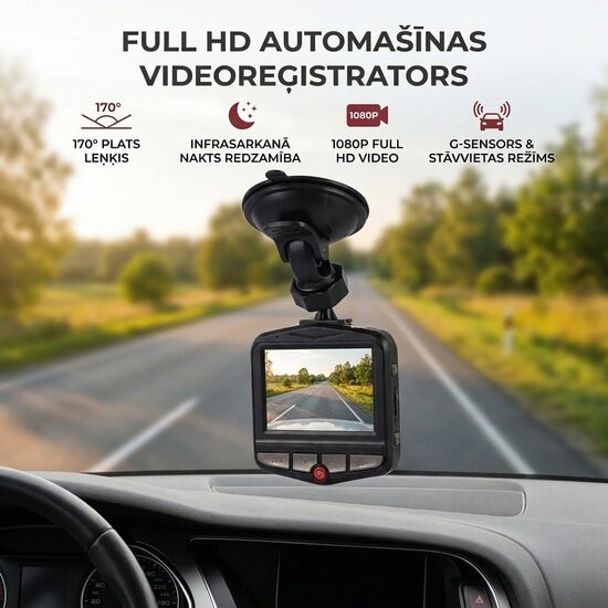 2.4 HD Nakts redzamības video reģistrators