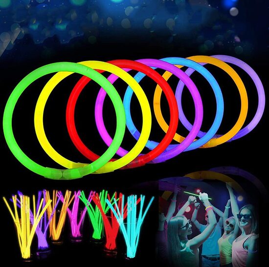 Light stick, tumsā spīdošie kociņi 100gab