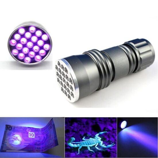 UV lukturis ar 21 LED diodēm