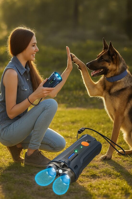 Suņu Treniņu un Pretriešanas ierīce ar ultraskaņu