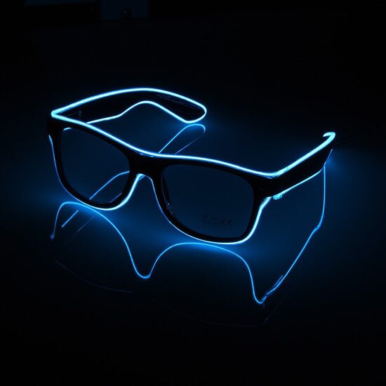 Ballīšu LED brilles, zilas/zaļas/oranžas