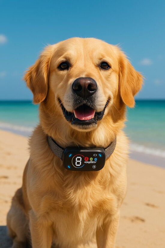 Suņu pretriešanas, apmācības Kakla Siksna: 7 Regulējami Līmeņi, IP67,Piemērota 5-50kg Suņiem